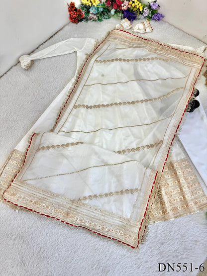 Viral White Anarkali Set