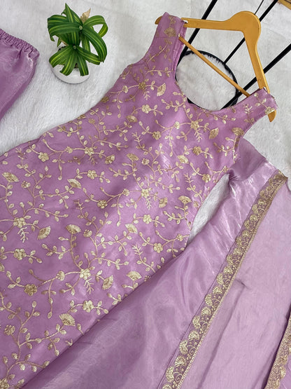 STUNNING JIMY SILK FABRIC KURTI, KOTI & PLAZZO