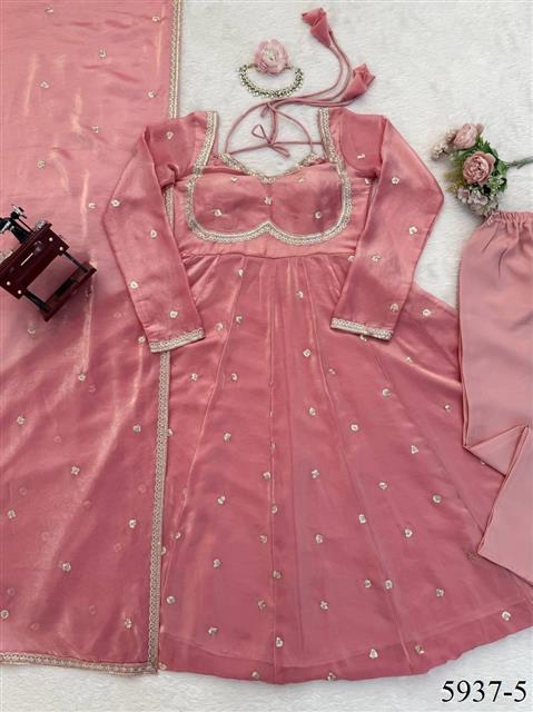 Viral Shimmer Gown Set