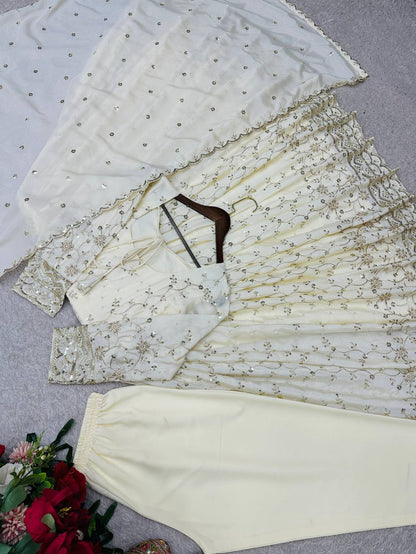 New Design Trending Cinon-Silk(Gwon&Pent&dupatta