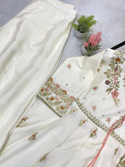 DESIGNER SEQUENCE EMBROIDERED 3 PIECE GOWN PAIR