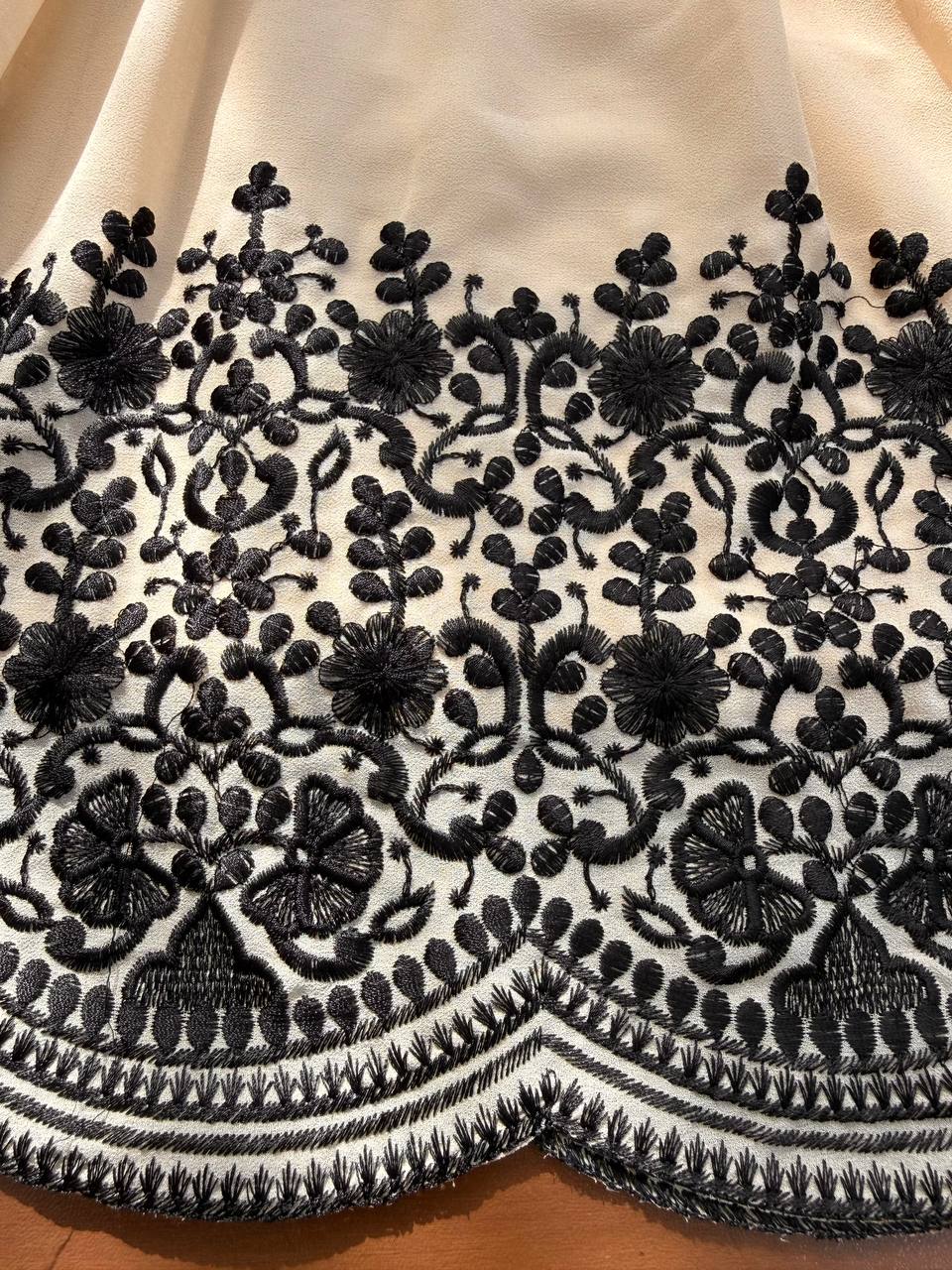 Eid special Thread Detailing Work Top Plazzo With Dupatta