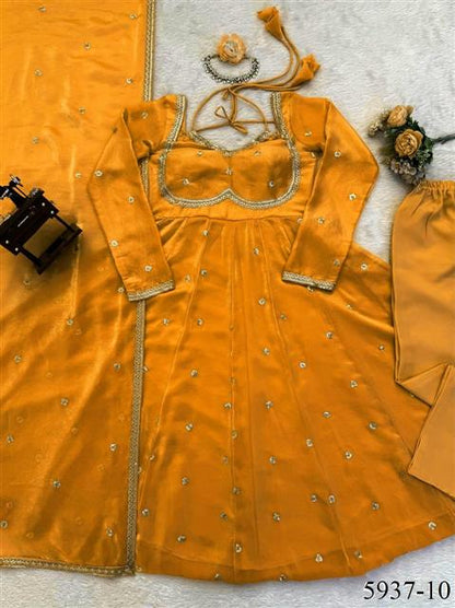 Viral Shimmer Gown Set