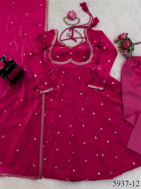 Viral Shimmer Gown Set