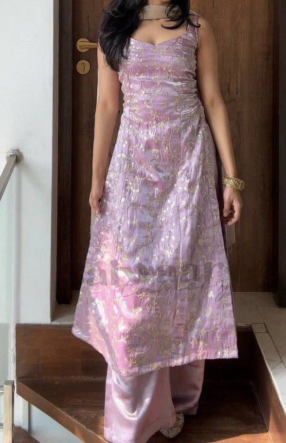 STUNNING JIMY SILK FABRIC KURTI, KOTI & PLAZZO